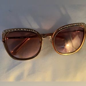 GUESS GF0381 46F Brown/Rose Womens Sunglasses.
